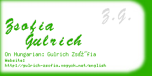 zsofia gulrich business card
